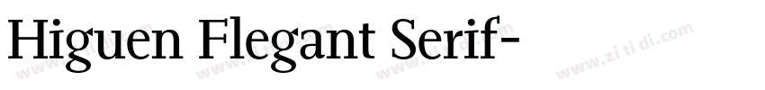 Higuen Flegant Serif字体转换